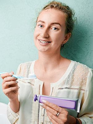 brushing and flossing